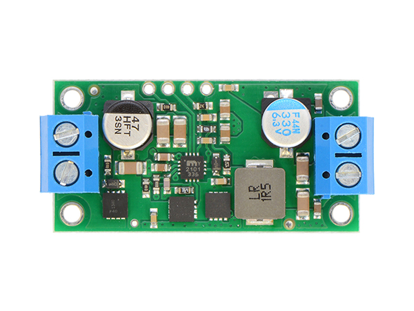 디바이스마트,전원/파워/배터리 > DC-DC 컨버터 모듈 > 강하형 모듈(외장) > 비절연 스위칭 모듈,Pololu,Pololu 5V, 9A Step-Down Voltage Regulator D24V90F5 #2866,외장형 / 고정출력전압 / 1ch 출력 / 강하형 비절연 스위칭 컨버터 / 입력전압 : 6V~38V / 출력전압 : 5V / 출력전류 : 9A / 변환효율 : 80%~95% / 입력단자 : 스루홀 / 출력단자 : 스루홀 / 패키지 : PCB