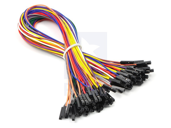 Premium Jumper Wire 50-Piece Rainbow Assortment F-F 12'