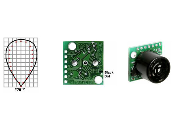 디바이스마트,MCU보드/전자키트 > 센서모듈 > 라이다/거리/초음파/라인 > 초음파센서,Pololu,Maxbotix LV-MaxSonar-EZ4 Sonar Range Finder MB1040 #794,측정 범위 0 ~ 6.45m / No dead zone(15cm 이내 : 15cm 로 출력, 15cm 이상 : 2.5cm 단위로 출력) / 작동 전압 2.5 ~ 5.5V