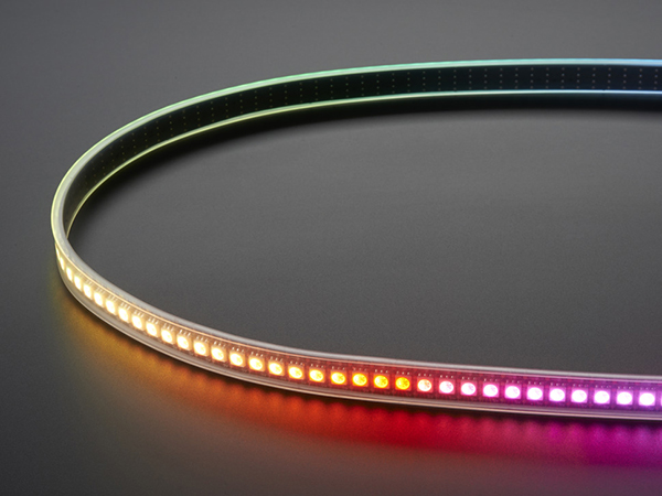 디바이스마트,LED/LCD > LED 인테리어조명 > LED 스트립,Adafruit,Adafruit DotStar Digital LED Strip - Black 144 LED/m - 0.5 Meter - BLACK [ada-2328],5050 사이즈 DotStar LED / 72LED, 0.5m / black flex PCB / 24-bit color / 이어 붙이거나 자를 수 있습니다 / 5 VDC 전원 사용( 5V/4A 사용 : 최대 1m, 5V/10A 사용 : 최대 2m ) / 너비 : 13mm, 두께 : 4mm / Pixel pitch: 7mm