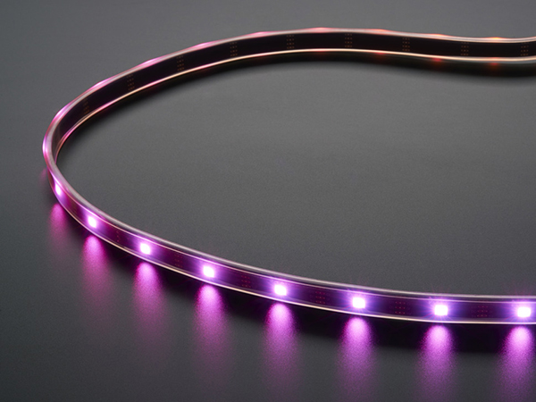 디바이스마트,LED/LCD > LED 인테리어조명 > LED 스트립,Adafruit,Adafruit DotStar Digital LED Strip - Black 30 LED - Per Meter - BLACK [ada-2578],5050 사이즈 DotStar LED / 30LED, 1m / black flex PCB / 24-bit color / 이어 붙이거나 자를 수 있습니다 / 5 VDC 전원 사용( 5V/4A 사용 : 최대 1m, 5V/10A 사용 : 최대 2m ) / 너비 : 13mm, 두께 : 4mm / Pixel pitch: 33.3mm
