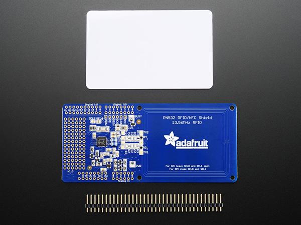 디바이스마트,MCU보드/전자키트 > 통신/네트워크 > RFID,Adafruit,Adafruit PN532 NFC/RFID Controller Shield for Arduino + Extras [ada-789],아두이노 호환 실드 / 13.56MHz RFID 및 NFC / 53.3mm x 117.7mm /