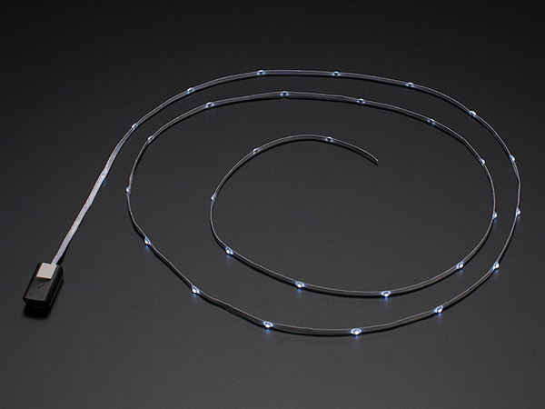 Litex White LEDs on White Fabric Ribbon Pack - 1.5 meter 30 LEDs [ada-1398]