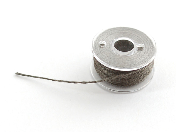 Stainless Thin Conductive Yarn / Thick Conductive Thread - 30 ft [ada-603]