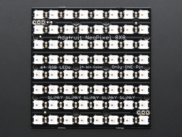 디바이스마트,LED/LCD > FND/도트매트릭스 > 도트매트릭스 > 8X8 도트매트릭스,Adafruit,Adafruit NeoPixel NeoMatrix 8x8 - 64 RGB LED Pixel Matrix [ada-1487],배열 : 8x8 / 사이즈 : 71.17x71.173.28mm / 픽셀 : 64 / 색상 : RGB / 네오픽셀