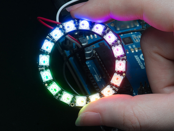 NeoPixel Ring - 16 x WS2812 5050 RGB LED with Integrated Drivers [ada-1463]