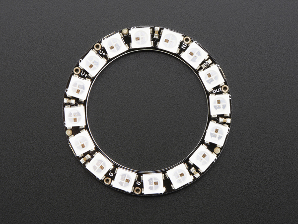 디바이스마트,LED/LCD > LED 인테리어조명 > LED 모듈,Adafruit,NeoPixel Ring - 16 x WS2812 5050 RGB LED with Integrated Drivers [ada-1463],44.5mm 외경 / 16개의 고휘도 NeoPixel LED / 각 LED는 개별 컨트롤 및 주소할당 가능