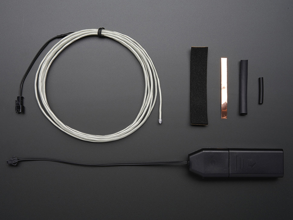 디바이스마트,LED/LCD > LED 관련 상품 > EL Wire/tape/sheet,Adafruit,EL wire starter pack - Aqua 2.5 meter [ada-545],2.5 M 고휘도 EL Wire !! / EL 인버터, 히트싱크, 구리테이프, 폼테이프 포함(배터리 별매) / Aqua
