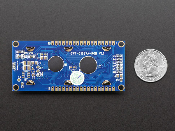 디바이스마트,LED/LCD > LCD 캐릭터/그래픽 > 캐릭터 LCD,Adafruit,RGB backlight negative LCD 16x2 + extras - RGB on black [ada-399],16x2 LCD / Full-Color RGB(빨강, 초록, 파랑, 분홍, 흰색, 보라, 노랑, 연두 등) 캐릭터 LCD - 어두운(검은) 배경 / 기본 세팅은 검은배경에 빨간 글씨입니다.