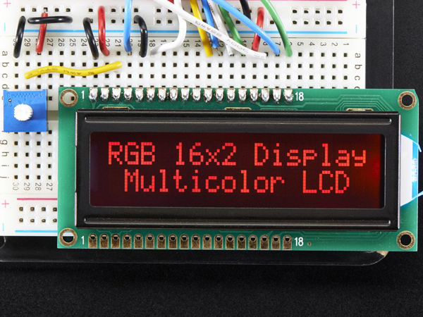 디바이스마트,LED/LCD > LCD 캐릭터/그래픽 > 캐릭터 LCD,Adafruit,RGB backlight negative LCD 16x2 + extras - RGB on black [ada-399],16x2 LCD / Full-Color RGB(빨강, 초록, 파랑, 분홍, 흰색, 보라, 노랑, 연두 등) 캐릭터 LCD - 어두운(검은) 배경 / 기본 세팅은 검은배경에 빨간 글씨입니다.