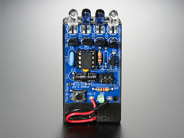 디바이스마트,MCU보드/전자키트 > 버튼/스위치/제어/RTC > 버튼/스위치/조이스틱,Adafruit,TV-B-Gone Kit - Universal v1.2 [ada-73],TV-B-Gone Kit 는 세계 거의 모든 TV를 끌 수 있는 리모컨을 만드는 키트입니다. 최대 거리는 약 45m(150 feet) 입니다. AA 배터리(2개)는 별매입니다.