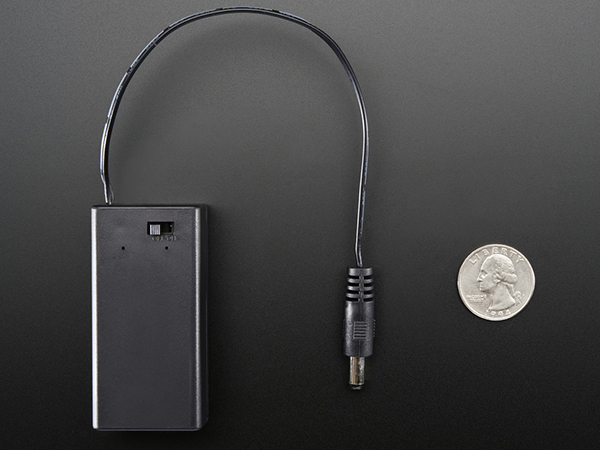 디바이스마트,전원/파워/배터리 > 배터리/배터리홀더 > 배터리홀더 Holder > 9V 배터리용 스냅/홀더,Adafruit,9V battery holder with switch & 5.5mm/2.1mm plug [ada-67],on-off 스위치와 플러그(5.5 x 2.1 mm)가 장착된 9V용 배터리 홀더 / 68mm x 33mm x 21mm, 12cm(전선 길이) / 배터리, 나사 별매