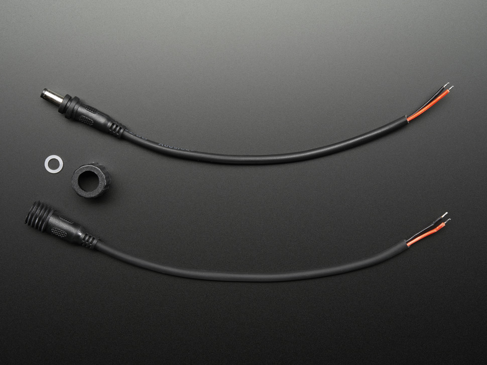 디바이스마트,케이블/전선 > PC/네트워크/통신 케이블 > 전원/파워 케이블,Adafruit,Waterproof DC Power Cable Set - 5.5/2.1mm [ada-743],5.5/2.1mm DC power cable / IP67 / 방수기능 / 지름 최대 18mm, 길이 40cm
