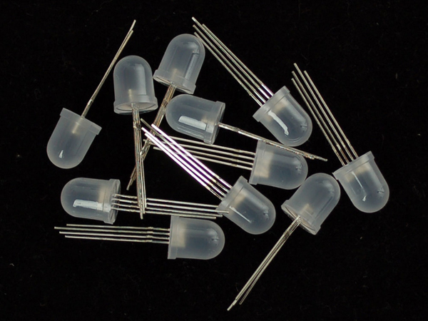 디바이스마트,LED/LCD > 일반 LED부품 > 멀티칼라 LED > 3색 LED,Adafruit,Diffused RGB (tri-color) 10mm LED (10 pack) - Common Anode [ada-848],사이즈 : 10파이 , 10mm / 전압 : 1.8~3.4V / 전류 : 20mA / 전력 : 60~80mW(RGB)