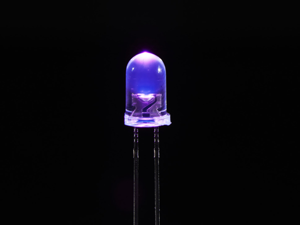 UV/UVA 400nm Purple LED 5mm Clear Lens - 10 pack [ada-1793]