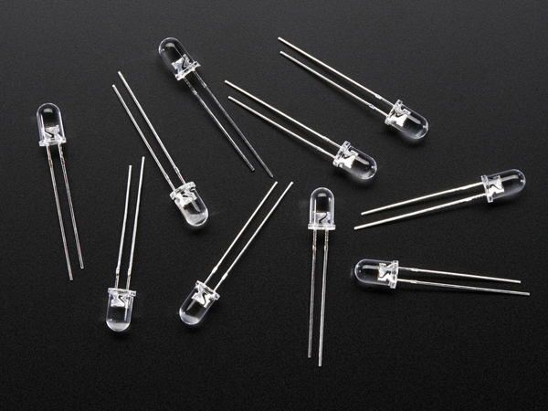 디바이스마트,LED/LCD > 일반 LED부품 > 투명원형라운드 LED > 5파이 투명 원형라운드 LED,Adafruit,UV/UVA 400nm Purple LED 5mm Clear Lens - 10 pack [ada-1793],전압 : 3.4V / 전류 : 20mA / 색상 : 퍼플(Purple)