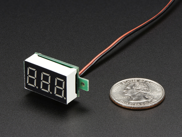 디바이스마트,MCU보드/전자키트 > 전원/신호/저장/응용 > 메타/측정기,Adafruit,Mini 2-wire Volt Meter (3.2 - 30 VDC) [ada-460],측정 범위 : 3.2V - 30V DC (정확도 0.1V 단위)