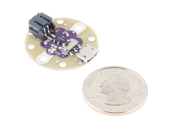 디바이스마트,MCU보드/전자키트 > 전원/신호/저장/응용 > 웨어러블 > 보드/모듈/키트,SparkFun,LilyPad Simple Power [DEV-11893],LilyPad Simple Power 는 wearable e-textile technology 를 위한 프로젝트 입니다.