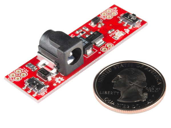 디바이스마트,커넥터/PCB > PCB기판/관련상품 > 다기능 브레드보드,SparkFun,SparkFun Breadboard Power Supply Stick - 5V/3.3V [PRT-13032],브레드보드용 전원공급 키트 / 6-12V input voltage / 3.3V or 5V regulated output voltage