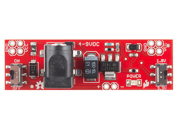 디바이스마트,커넥터/PCB > PCB기판/관련상품 > 다기능 브레드보드,SparkFun,SparkFun Breadboard Power Supply Stick - 3.3V/1.8V [PRT-13157],브레드보드용 전원공급 키트 / 4-9V input voltage / 3.3V or 1.8V regulated output voltage