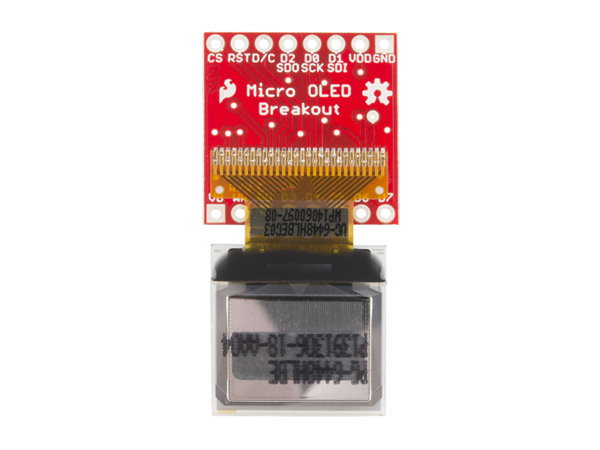 디바이스마트,MCU보드/전자키트 > 디스플레이 > LCD/OLED,SparkFun,SparkFun Micro OLED Breakout [LCD-13003],Blue-on-Black OLED / SPI or I2C interface / 64 x 48 pixel / 약 0.66 inch / 작동 전압 : 3.3V