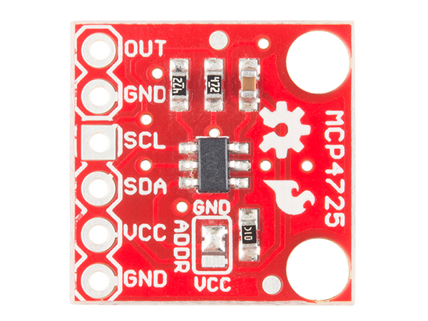 디바이스마트,MCU보드/전자키트 > 전원/신호/저장/응용 > ADC/DAC,SparkFun,SparkFun I2C DAC Breakout - MCP4725 [BOB-12918],MCP4725 는 마이크로컨트롤러로부터 아날로그 출력을 얻을 수 있도록 해주는 칩셋입니다.