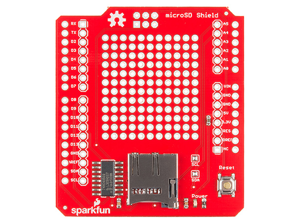 디바이스마트,오픈소스/코딩교육 > 아두이노 > 호환쉴드,SparkFun,SparkFun microSD Shield [DEV-12761],아두이노에 microSD를 장착할 수 있도록 해주는 실드입니다.