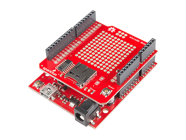 디바이스마트,오픈소스/코딩교육 > 아두이노 > 아두이노 호환쉴드,SparkFun,SparkFun microSD Shield [DEV-12761],아두이노에 microSD를 장착할 수 있도록 해주는 실드입니다.