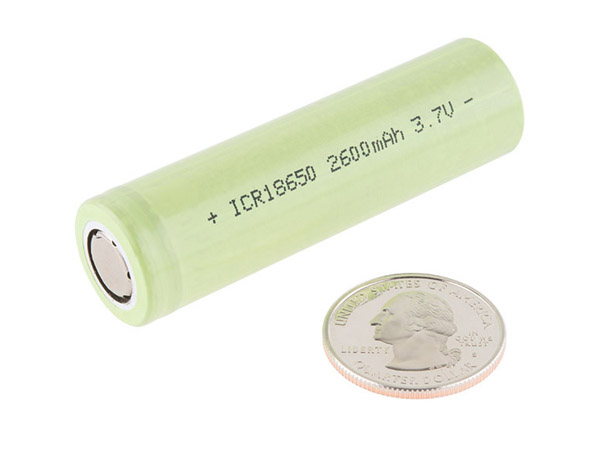 디바이스마트,,SparkFun,Polymer Lithium Ion Battery - 18650 Cell (2600mAh) [PRT-12895],18650 Lithium Ion Cell / 3.7V, 2600mAh / 65mm x 18.2mm / 1인당 최대 2개 구매 가능