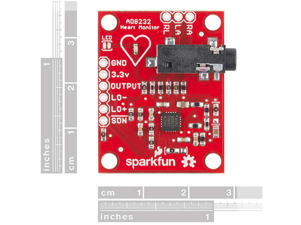 디바이스마트,MCU보드/전자키트 > 센서모듈 > 근전도/심박/바이오 > 근전도/심박센서,SparkFun,SparkFun Single Lead Heart Rate Monitor - AD8232 [SEN-12650],AD8232 SparkFun Single Lead Heart Rate Monitor / 이 제품은 의료기기가 아닙니다.