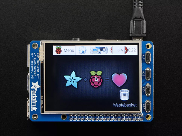 PiTFT Plus 320x240 2.8' TFT + Resistive Touchscreen - Pi 2 and Model A+ / B+ [ada-2298]