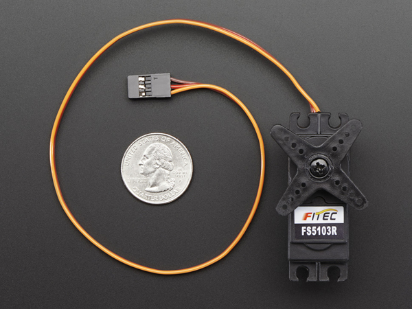 디바이스마트,기계/제어/로봇/모터 > 모터류 > 서보모터 > 아날로그 서보모터,Adafruit,Continuous Rotation Servo - FeeTech FS5103R [ada-154],연속회전 서보모터 / 단순한 동작을 하는 로봇에 적당한 서보모터입니다. / 4.8V~6V (5V 권장) / Average Speed: ~0.18sec/60° / 37mm x 54mm x 20mm