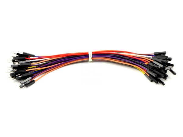 Premium Jumper Wire 50-Piece Rainbow Assortment M-F 6'