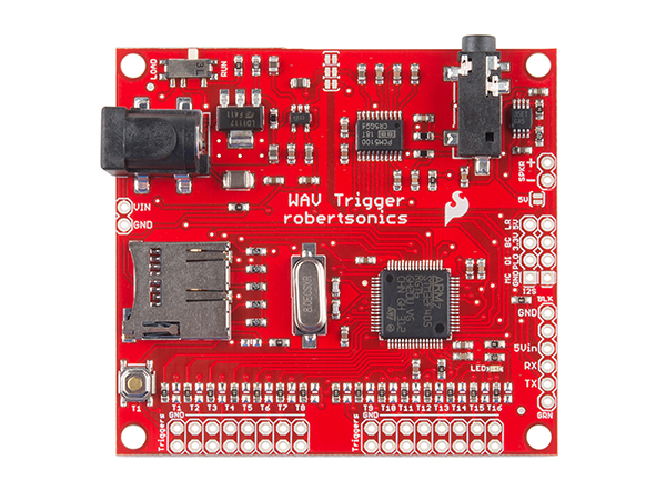 디바이스마트,MCU보드/전자키트 > 음악/앰프/녹음 > 악기/알람/소리재생,SparkFun,WAV Trigger [WIG-13660],비압축 16-bit, 44.1kHz wav file (audio CD 음질)최대 2048개 저장 가능 / Polyphonic