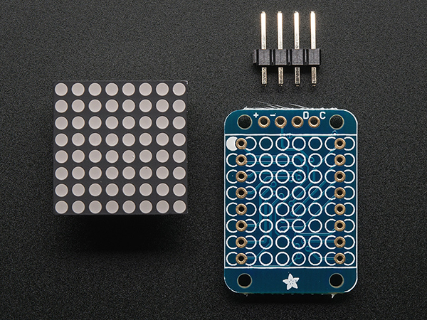 디바이스마트,LED/LCD > LED 인테리어조명 > LED 모듈,Adafruit,Adafruit Mini 0.8인치 8x8 LED Matrix w/I2C Backpack - Pure Green [ada-1633],LED backpack + Ultra-bright 8x8 pure green matrix + 4-pin header / 20mm x 28mm x 4mm
