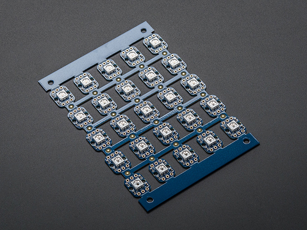 Breadboard-friendly RGB Smart NeoPixel - Sheet of 25 [ada-1558]