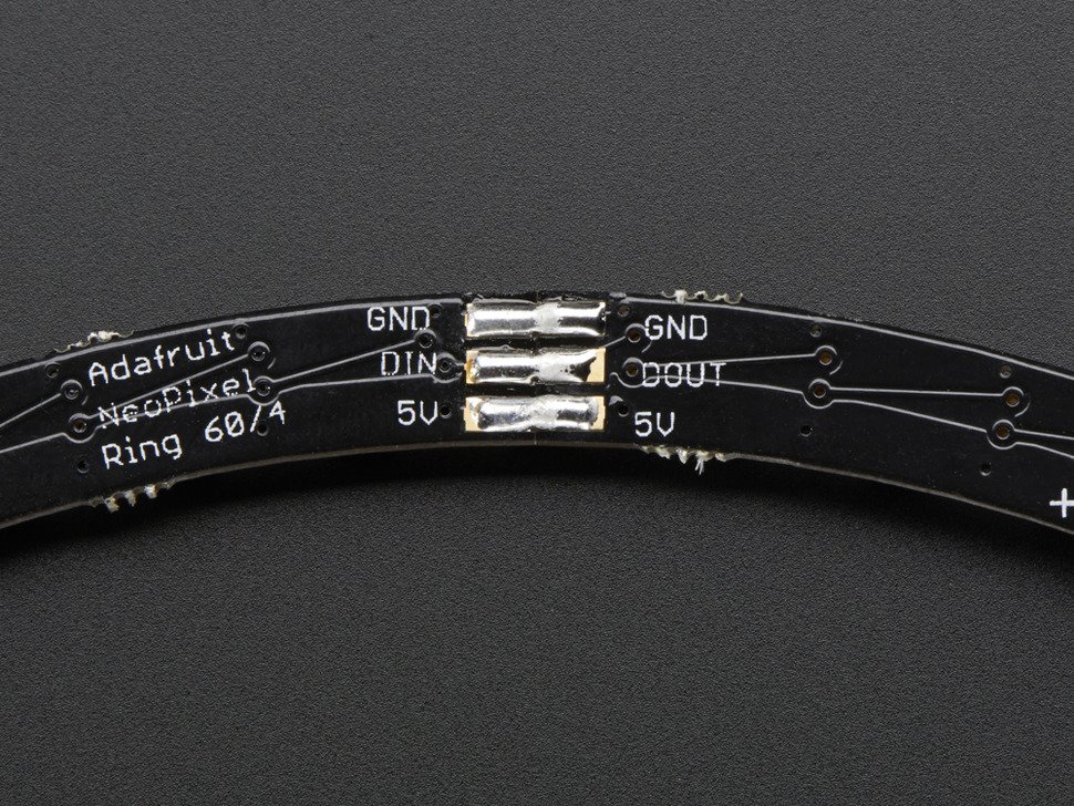 디바이스마트,LED/LCD > LED 인테리어조명 > LED 모듈,Adafruit,NeoPixel 1/4 60 Ring - WS2812 5050 RGB LED w/ Integrated Drivers [ada-1768],157.48mm 외경 / 60개의 고휘도 NeoPixel LED / 각 LED는 개별 컨트롤 및 주소할당 가능 / 5VDC / 주의 : 수량 1개는 전체 Ring의 1/4 입니다. 총 4개를 구매하셔서 모두 납땜하셔야 1개의 60 LED NeoPixel Ring이 완성됩니다.