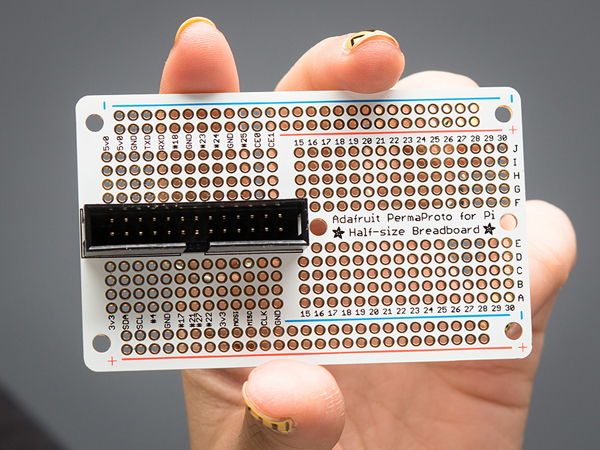 Adafruit Half-size Perma-Proto Raspberry Pi Breadboard PCB Kit [ada-1148]