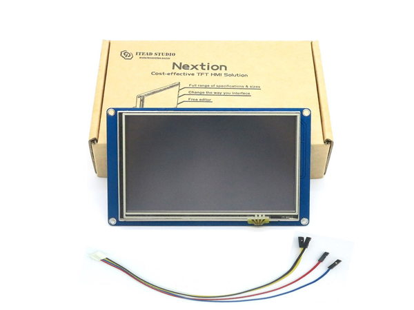 Nextion HMI LCD, 감압식 터치, 5인치 NX8048T050 , 기본형