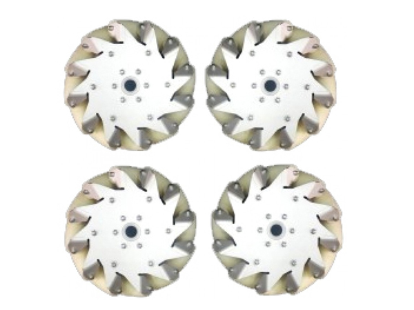 A set of 203mm Aluminium Mecanum wheels (4 pieces)/Bearing Rollers [NX-14128]