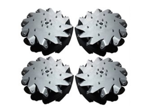 A Set of 254mm Steel Mecanum Wheel (4 pieces)/Bearing Rollers [NX-14141]