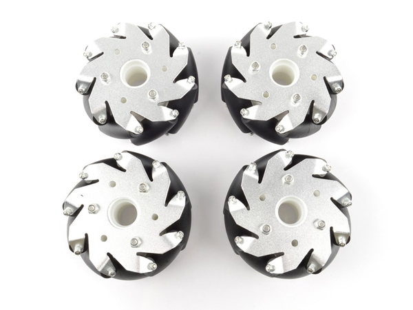 100mm Aluminum Mecanum Wheels Set Basic (2 Left, 2 Right) (4 inch) [NX-14162]