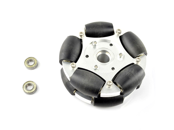 127mm Heavy Duty Aluminum Omni Wheel bearing rollers& Central Bearing