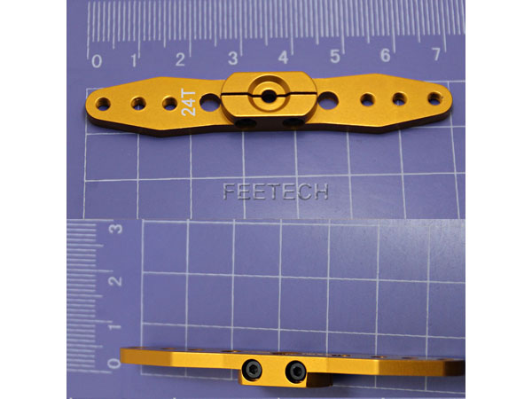 디바이스마트,기계/제어/로봇/모터 > 모터류 > 서보모터 > 서보모터용 악세사리,FeeTech,FEETECH Metal Servo Arm Horn Spline 25T 7CM [FK-AP-6],FT Standard Servo용 25T Half Size Metal Servo Arm / Aluminum / Orange Color / 70 × 11.8 × 5.7 mm