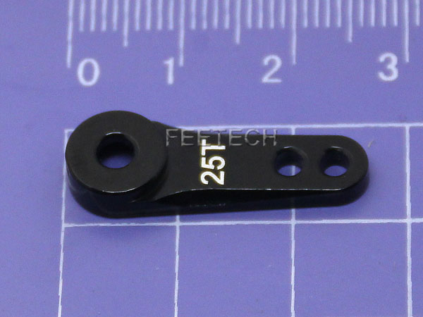 디바이스마트,기계/제어/로봇/모터 > 모터류 > 서보모터 > 서보모터용 악세사리,FeeTech,FEETECH Metal Servo Arm Horn Spline 25T 2.6CM [FK-AP-16],FT Standard Servo용 25T Half Size Metal Servo Arm / Aluminum / Black Color / 26 × 9 × 4 mm