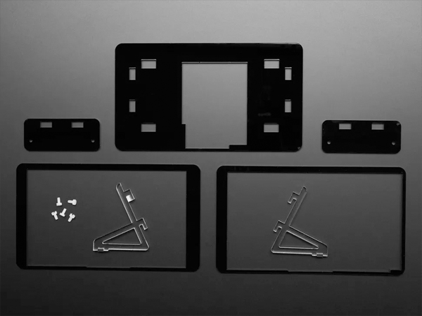 디바이스마트,오픈소스/코딩교육 > 라즈베리파이 > 라즈베리파이 디스플레이,Adafruit,Pimoroni Raspberry Pi 7' Touchscreen Display Case - Noir  [ada-2033],3개의 층이 라즈베리 파이 후면을 보호 / 조립시 공구 필요 없음 / 파이3 및 파이2 Model B, 파이 Model B+, Model A+ 호환