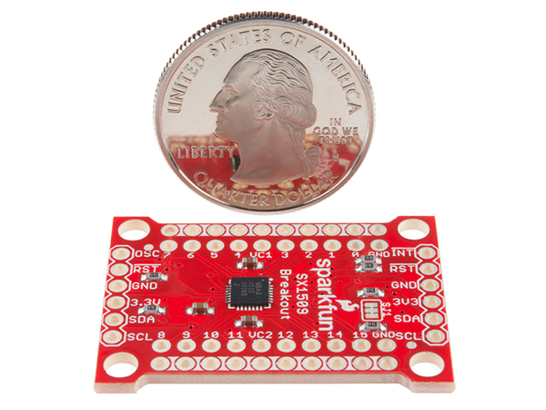 디바이스마트,LED/LCD > 드라이버/컨트롤러 > LED 드라이버,SparkFun,SparkFun 16 Output I/O Expander Breakout - SX1509 [BOB-13601],I2C 인터페이스를 16개의 추가 GPIO 채널로 이용가능 / LED 드라이버와 키패드 스캐닝 엔진 포함