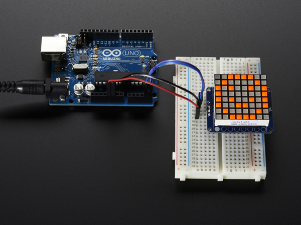 디바이스마트,LED/LCD > LED 인테리어조명 > LED 모듈,Adafruit,Small 1.2' 8x8 Ultra Bright Square Amber LED Matrix + Backpack [ada-1854],1.2' LED backpack / 8x8 매트릭스 사각 픽셀 / 4핀 헤더 / 이미지는 가장 낮은 밝기로 촬영하였습니다.
