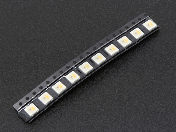 디바이스마트,LED/LCD > SMD LED(칩타입) > 5050사이즈 SMD LED,Adafruit,NeoPixel RGBW LEDs w/ Integrated Driver Chip - Warm White [ada-2757],800 KHz 프로토콜 사용 / PWM rate : 400Hz / 5mm x 5mm