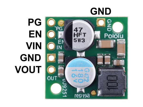 디바이스마트,전원/파워/배터리 > DC-DC 컨버터 모듈 > 강하형 모듈(외장) > 비절연 스위칭 모듈,Pololu,Pololu 6V, 2.5A Step-Down Voltage Regulator D24V22F6 #2859,외장형 / 고정출력전압 / 1ch 출력 / 강하형 비절연 스위칭 컨버터 / 입력전압 : 7V~36V / 출력전압 : 6V / 출력전류 : 2.5A / 변환효율 : 85%~95% / 스위칭 주파수 : 400kHz / 입력단자 : 스루홀 / 출력단자 : 스루홀 / 패키지 : PCB
